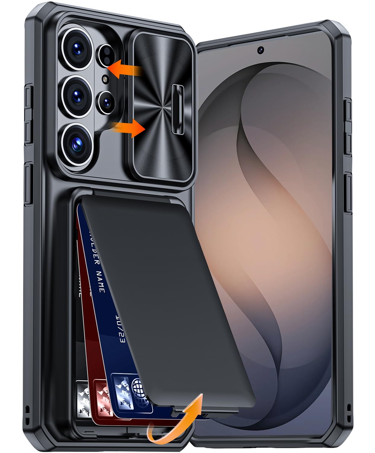 Samsung Galaxy S26 Ultra 本体とケース2個 NINKI Compatible for Galaxy S26 Ultra Case with Credit Card Slot