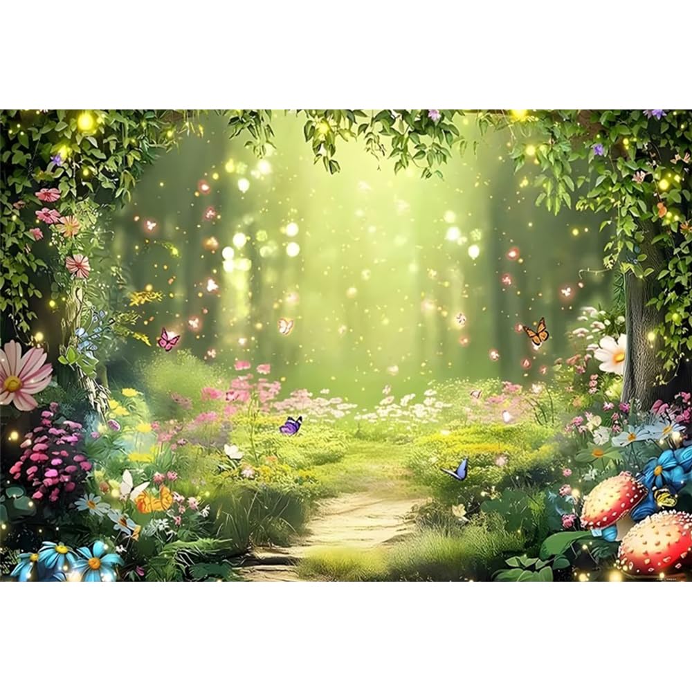 Fairy Tale Background Leowefowa 10x10ft Enchanted Forest Backdrop ...