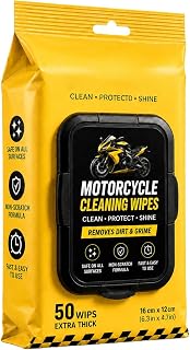 Bike Wipes Scratch-Free Streak-Free Motorcycle Cleaning Wipes Dirt Removal | Bike Chain Cleaning Wipes for Engines Wheels Stains Tools Shop Garage Travel