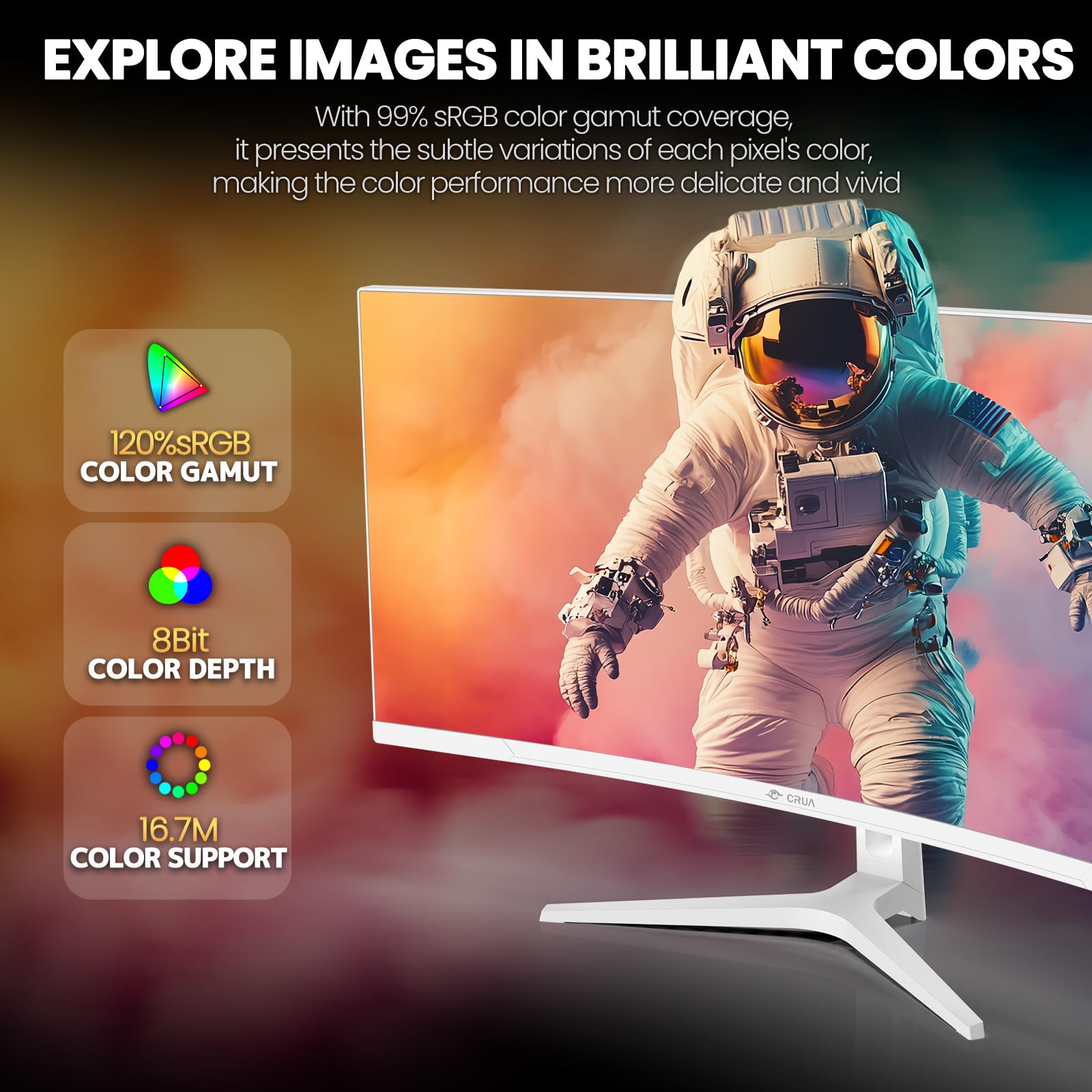 CRUAウルトラワイドモニターWQHD3440×1440,34インチ120fps Amazon.com: CRUA 34