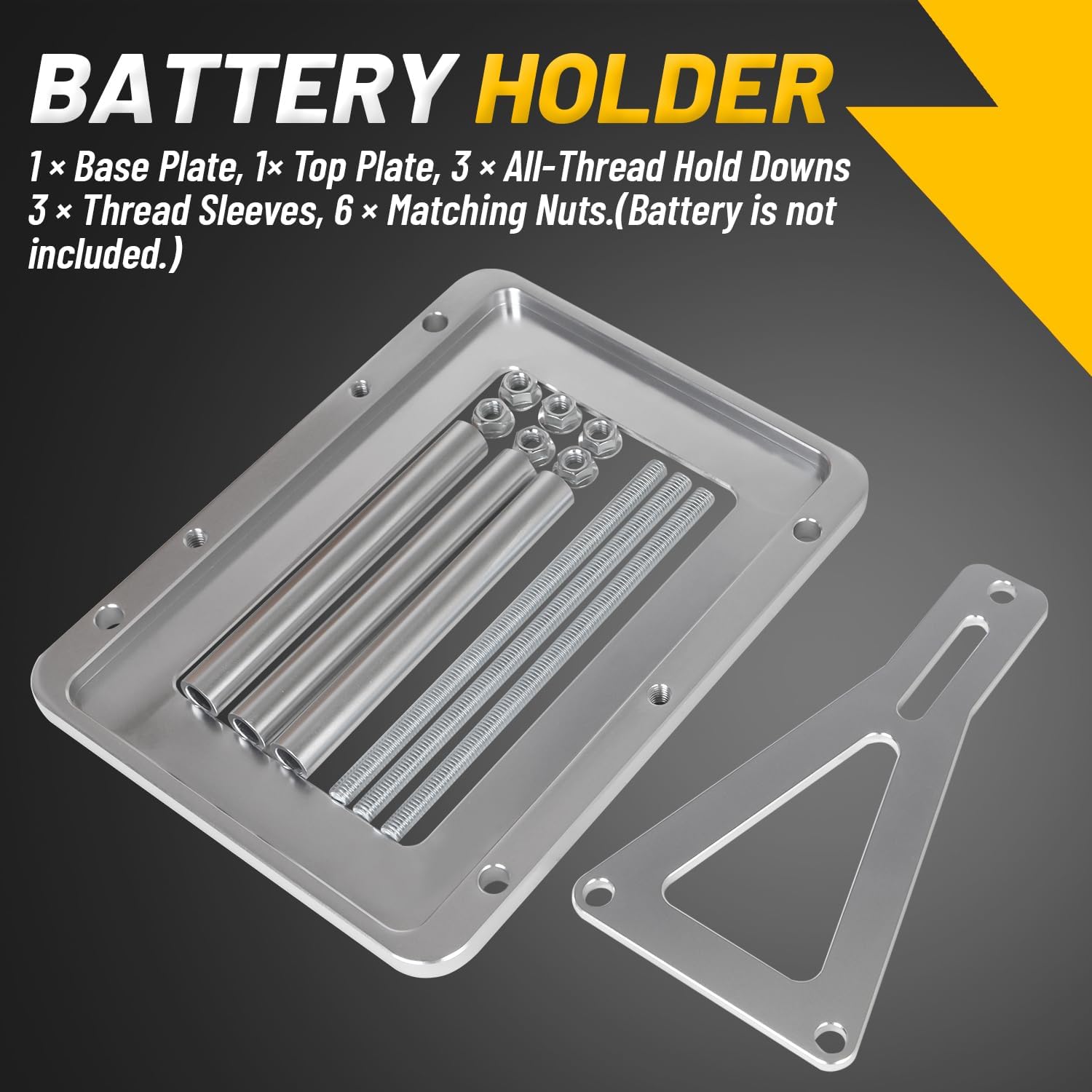 Battery Tray Trunk Battery Hold Down Bracket Compatible with Optima Blue Yellow Red Top 34M D34M D34 D34/78 34 34/78