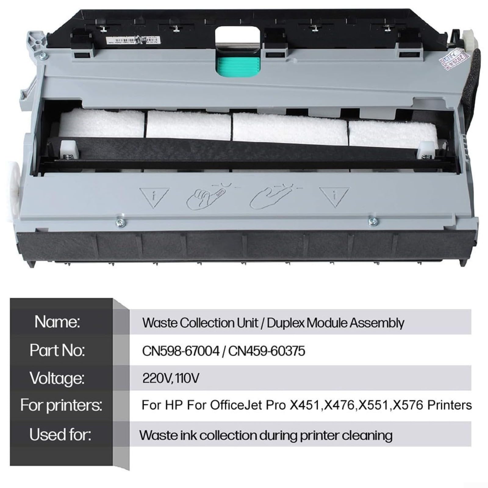 Resttintensammeleinheit für HP Officejet Pro X451 X551 X476 X576 PageWide X586 556