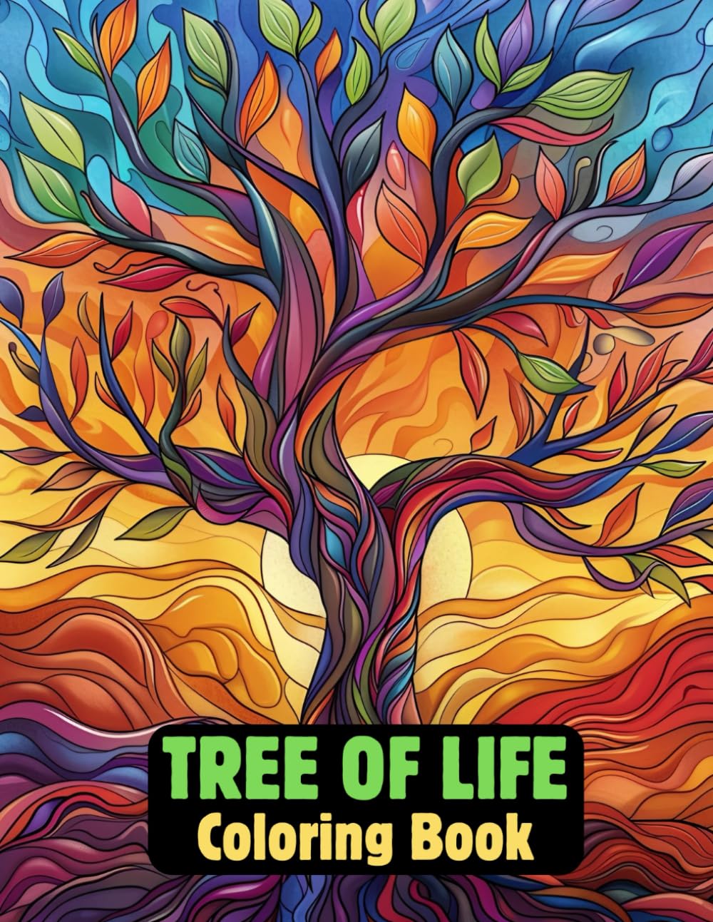 Tree Of Life Coloring Book: Easy to Color Tree Patterns for Adults, Seniors, Kids and Beginners