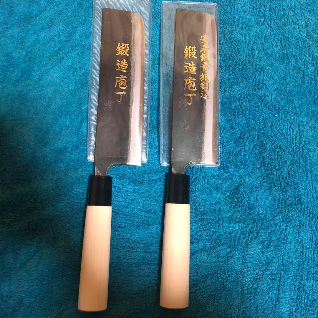 菜切包丁165青鋼2本セット 仙助 菜切 包丁 165mm 安来
