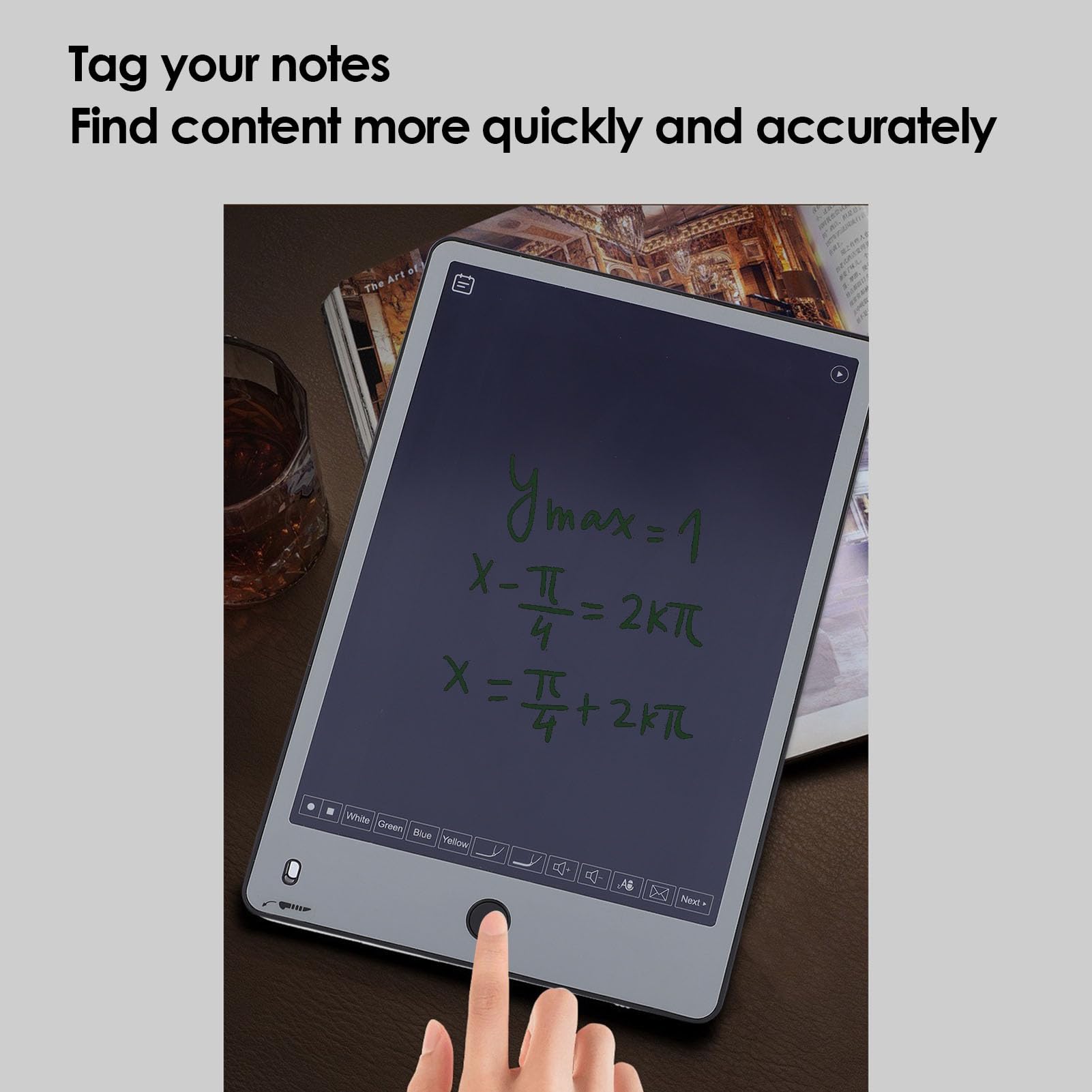 Asixxsix Ensemble Stylo Intelligent et Tablette d'écriture numérique,Stylo numérique avec Reconnaissance OCR, Intelligent synchronisé pour la Prise de Notes et l'enregistrement