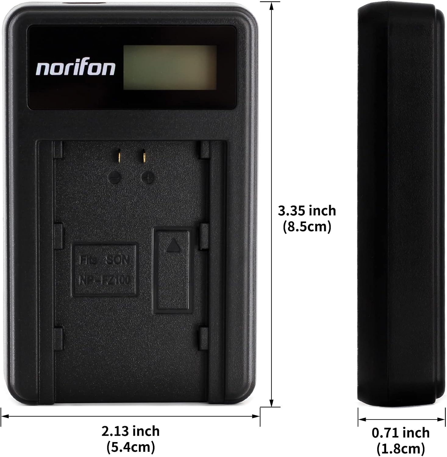 Norifon NP-FZ100 LCD USB Charger for Sony A7 III, A7R III, A9 image 5