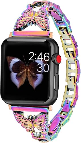 Miniatura 1 de Chic Elegent - Correas de reloj compatibles con Samsung Galaxy Watch de 1.81 pulgadas, Gear S3Gear2 R380Neo R381, correa de repuesto de metal con