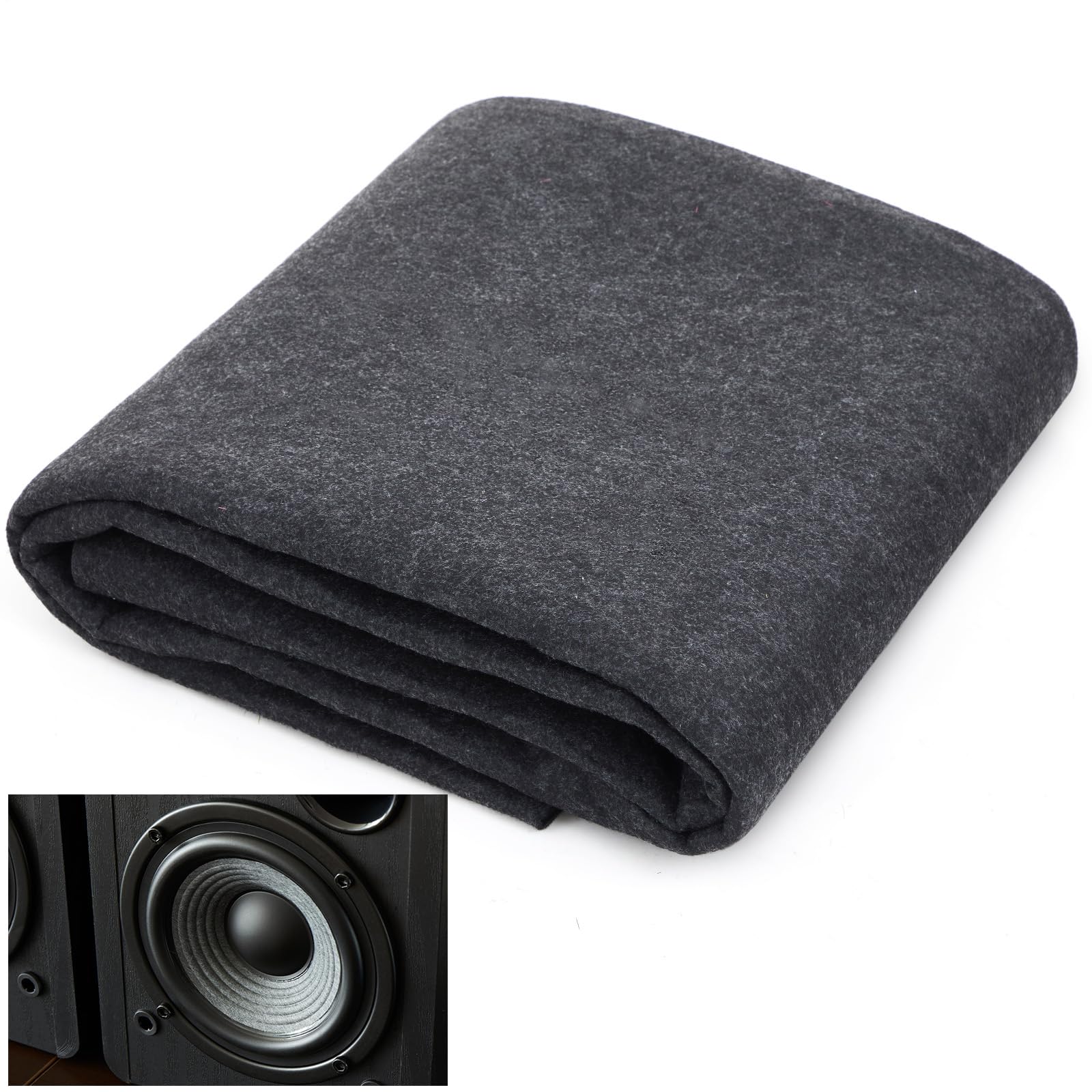 Nuanchu 78.7 x 118 Inch Underfelt Carpet for Speaker Sub Box, Gray