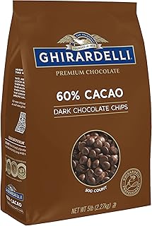 Ghirardelli Chocolate Company 60% Cacao Dark Chocolate Chips, 5lb. Bag (...
