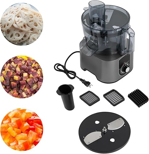 Miniatura 7 de Máquina eléctrica 3 en 1 para picar alimentos, 110 V, 600 W, picadora y rebanadora de verduras comerciales, procesador de alimentos de 7 litros con