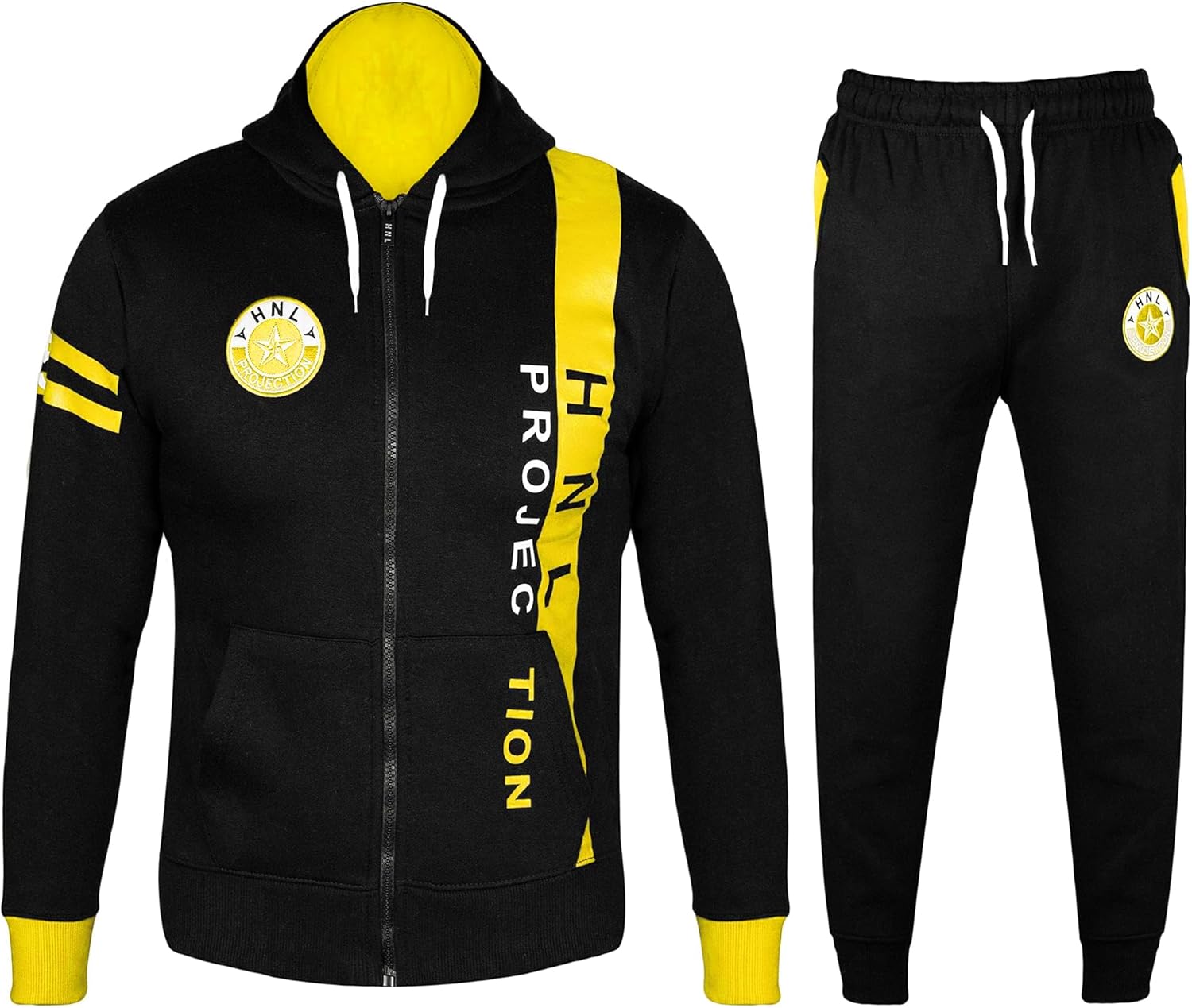 GUBA® Tracksuit Bottoms Men, Sweatshirt Hoodie and Joggers for Men, HNL Projection Pants Men Tracksuit Bottoms Running Trousers Men, Tracksuit Full Set for Peripatetic Gym Clothes Men for Bodybuilders