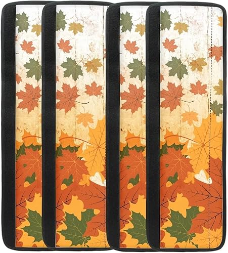 Juego de 4 fundas para manijas de refrigerador con hojas de arce otoñal, de acero inoxidable, para lavavajillas, horno, electrodomésticos de cocina