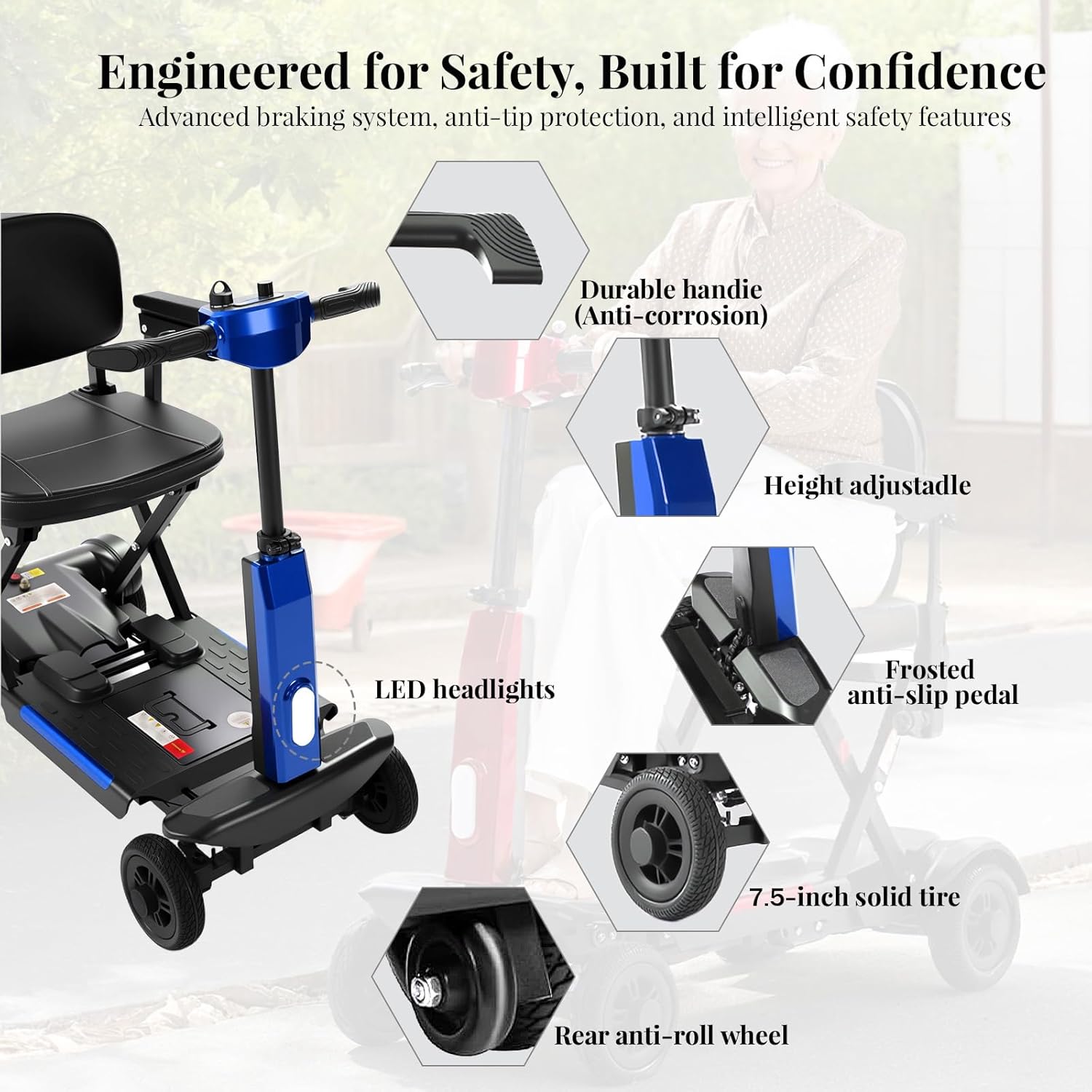 Mobicyc MS09F scooter safety features