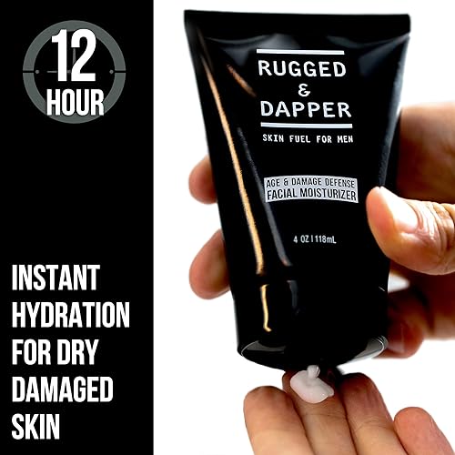 Miniatura 2 de Rugged  DapperCrema facial hidratante para hombres4 onzasCrema facial de uso diario antiarrugas y loción para después de afeitar con karité
