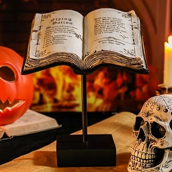 Halloween Indoor Resin Book Decorations Witch Antique Spellbook Centerpiece