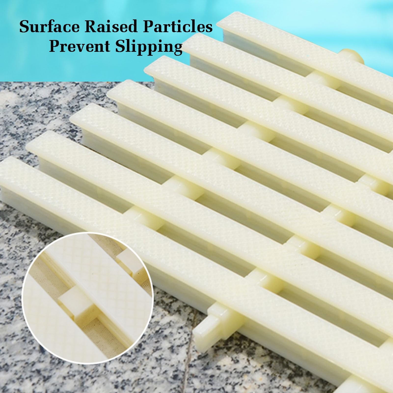 Tapa de desagüe para Piscina - Rejilla de plástico ABS Duradera para Drenaje de Agua en Interiores y Exteriores, Tira de Rejilla de protección contra desbordamientos para Mayor Seguridad del