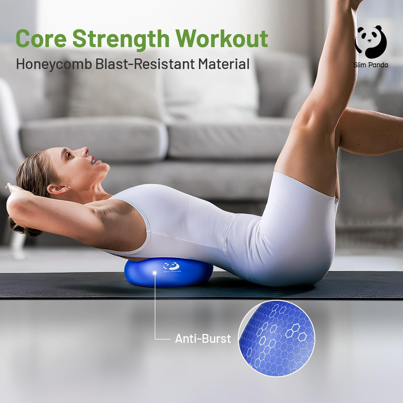 flintronic Mini pilatesbal, 25 cm, kleine anti-burst oefenbal voor yoga, pilates, balans, fysiotherapie, stretching en core fitness, inclusief trainingsgids voor stabiliteitsbal