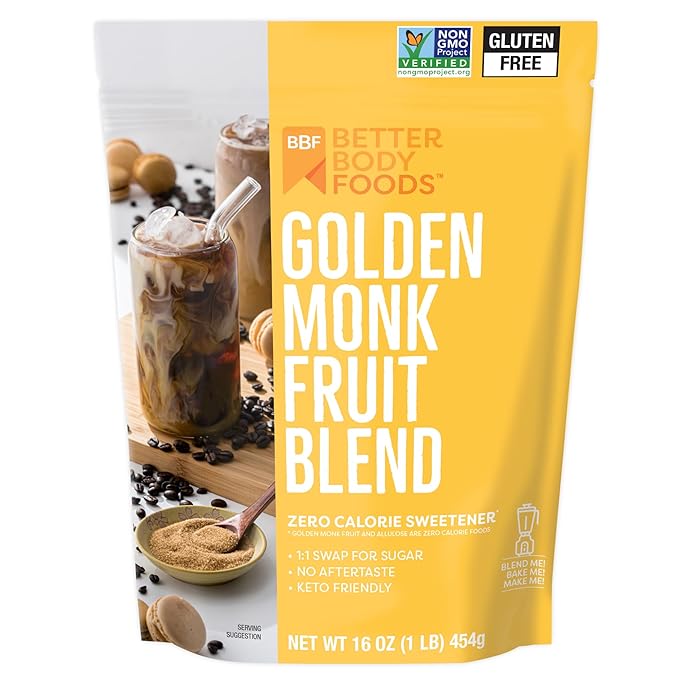 BetterBody Foods Golden Monk Fruit Allulose Sweetener Blend - Sugar