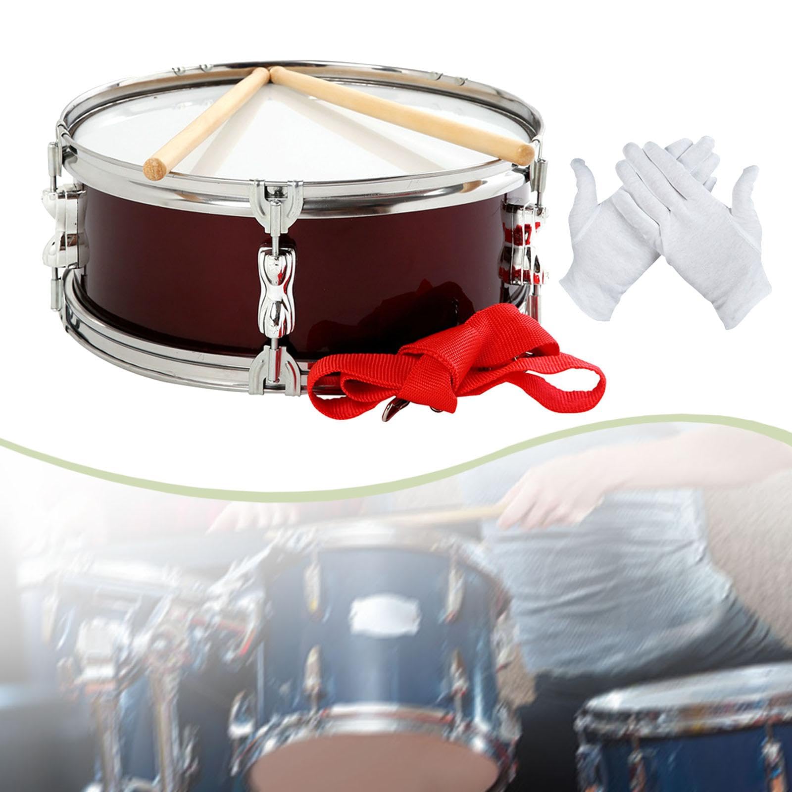F Fityle Rullante Set Strumento a Percussione Professionale con Bacchette con Guanti e Tracolla per Studenti Principianti Esercitazione sul Palco