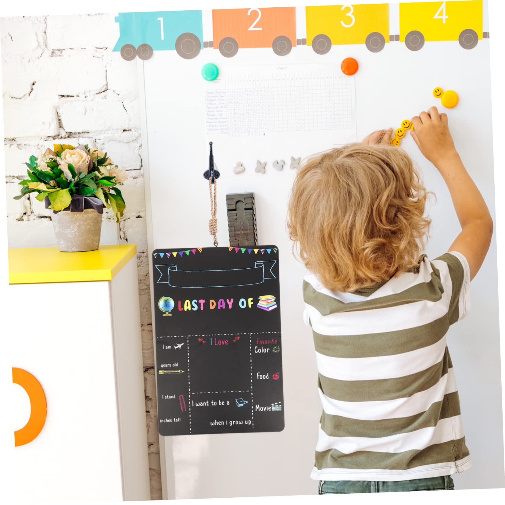 Lavagna Scolastica in Cartello Riutilizzabile Materiale Scolastico Resistente Decorazione Aula Rustica