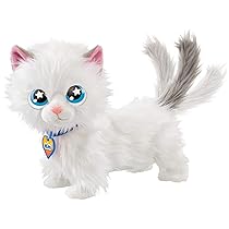 Animagic – Mimi il Gatto, Peluche Gatto Bianco Interattivo a Partire dai 2 Anni, Il tuo Nuovo Amico Animale che viene Ovunque con Te, Muove la Coda e Miagola come un Gatto Vero
