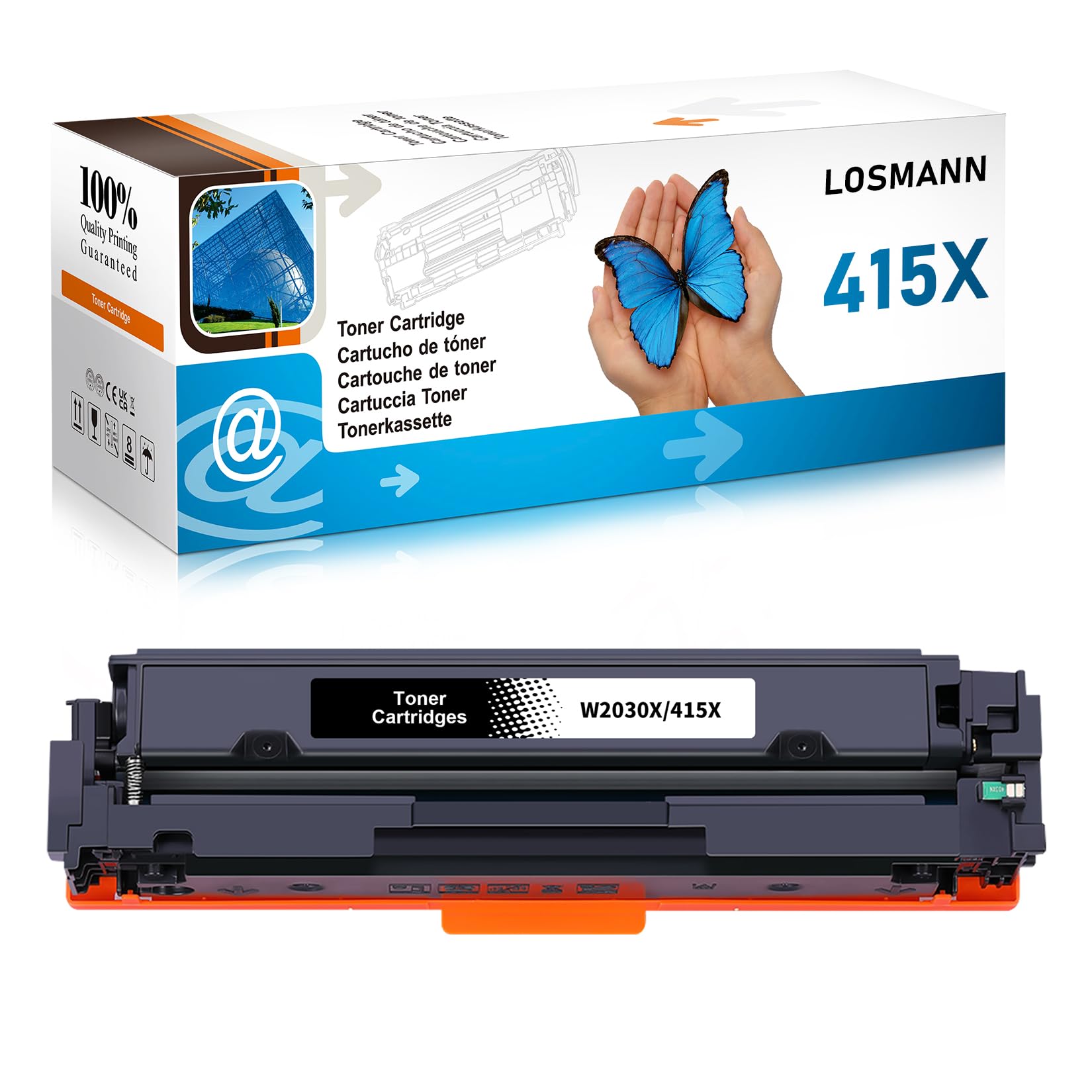 Compatibele tonercartridge 415X W2030X (415A W2030A) Zwart Hoge capaciteit 7500 pagina's Zwart voor HP Laserjet M454dn M454dw MFP M479fdn M479fdw M479dw M479fnw printer