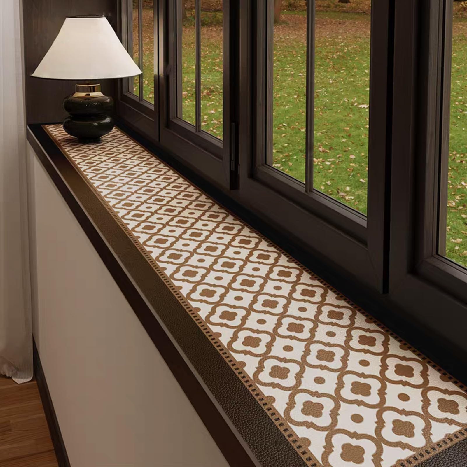 Alfombrilla de piel sintética impermeable de 15 x 200 cm, elegante funda protectora para superficies de 24-16-12-8 pulgadas, ideal para consolas, televisores, alféizares de ventanas y encimeras