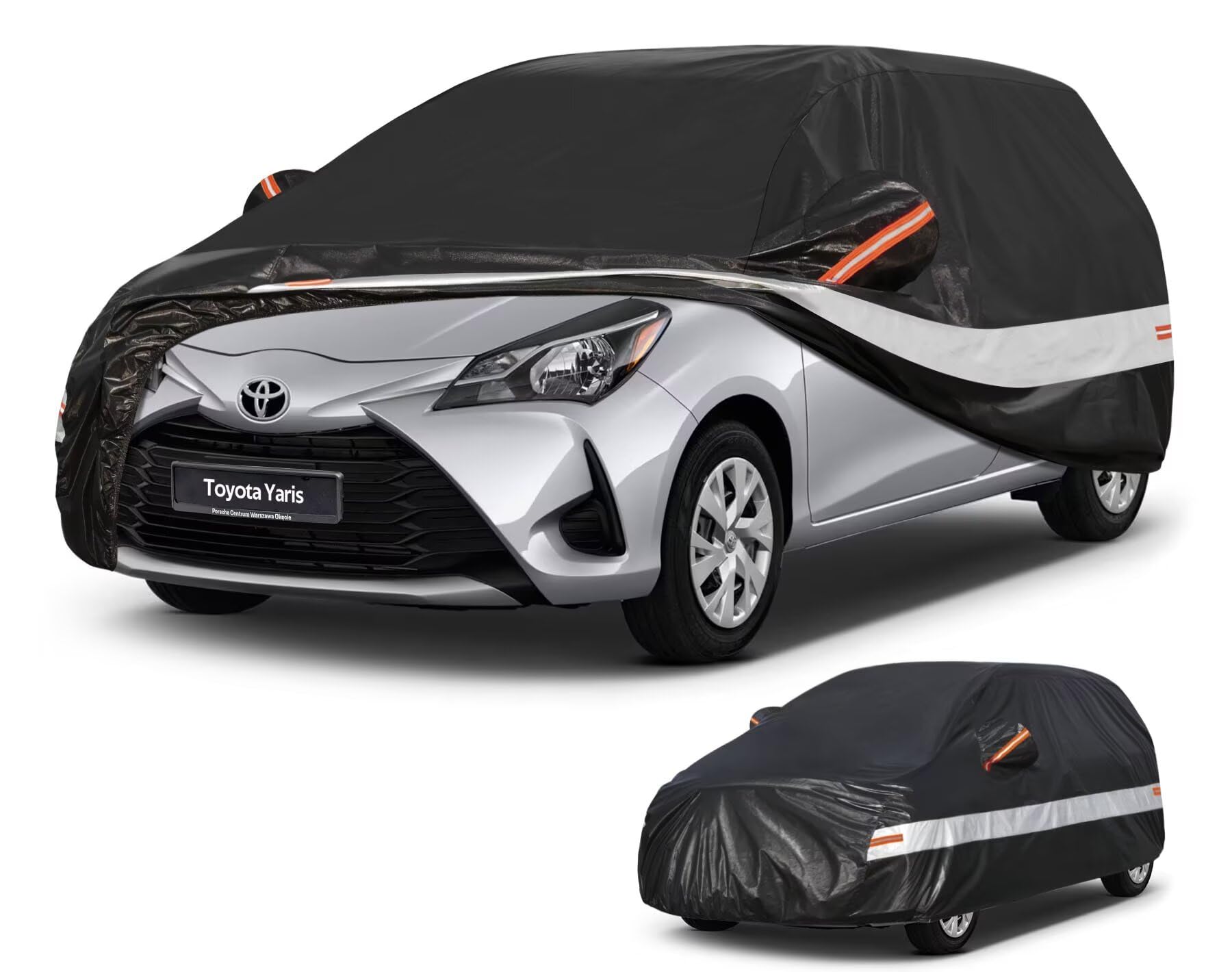10 strati Telo Copriauto per Toyota Yaris(2003-2025),100% copertura auto impermeabile,Telo Copri Auto per Esterno,impermeabile,protezione UV,antivento,antipolvere