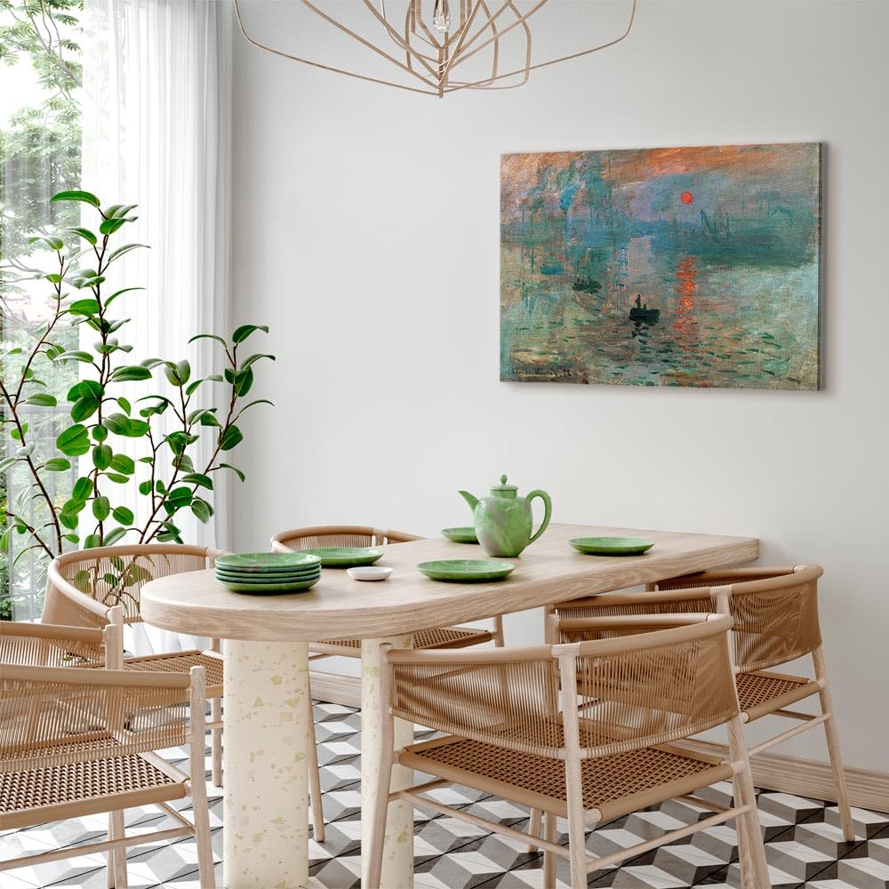 murando - Quadro Acustico Claude Monet 120x80 cm 1 Pezzo Schiuma Acustica Quadri Stampa su Tela - Protezione Rumori Fonoassorbente Decorazione parete Ufficio Impressione Alba l-G-10036-b-a
