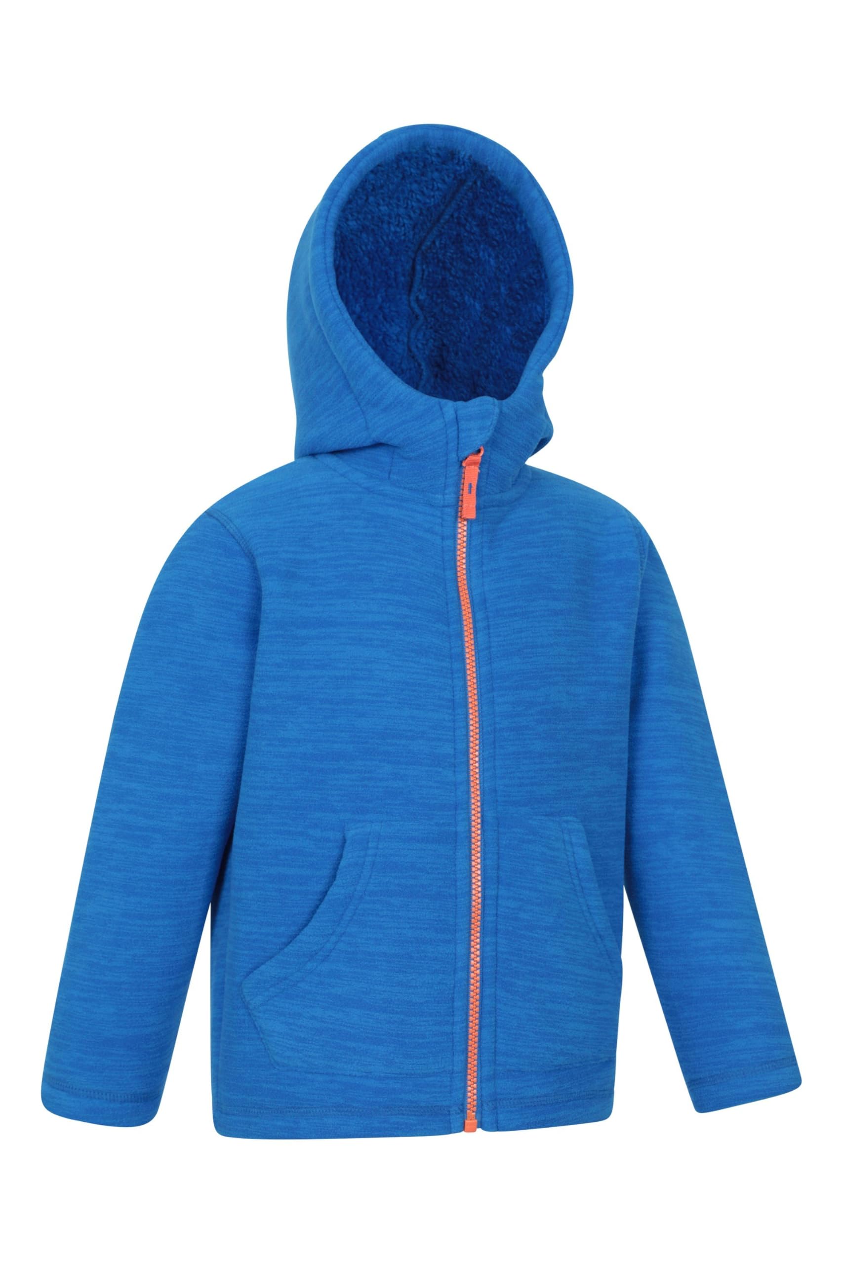 Mountain Warehouse Snowdonia II Sweat à capuche pour enfant - Haut en micropolaire avec poches avant, garçon et fille - Printemps été, l'extérieur