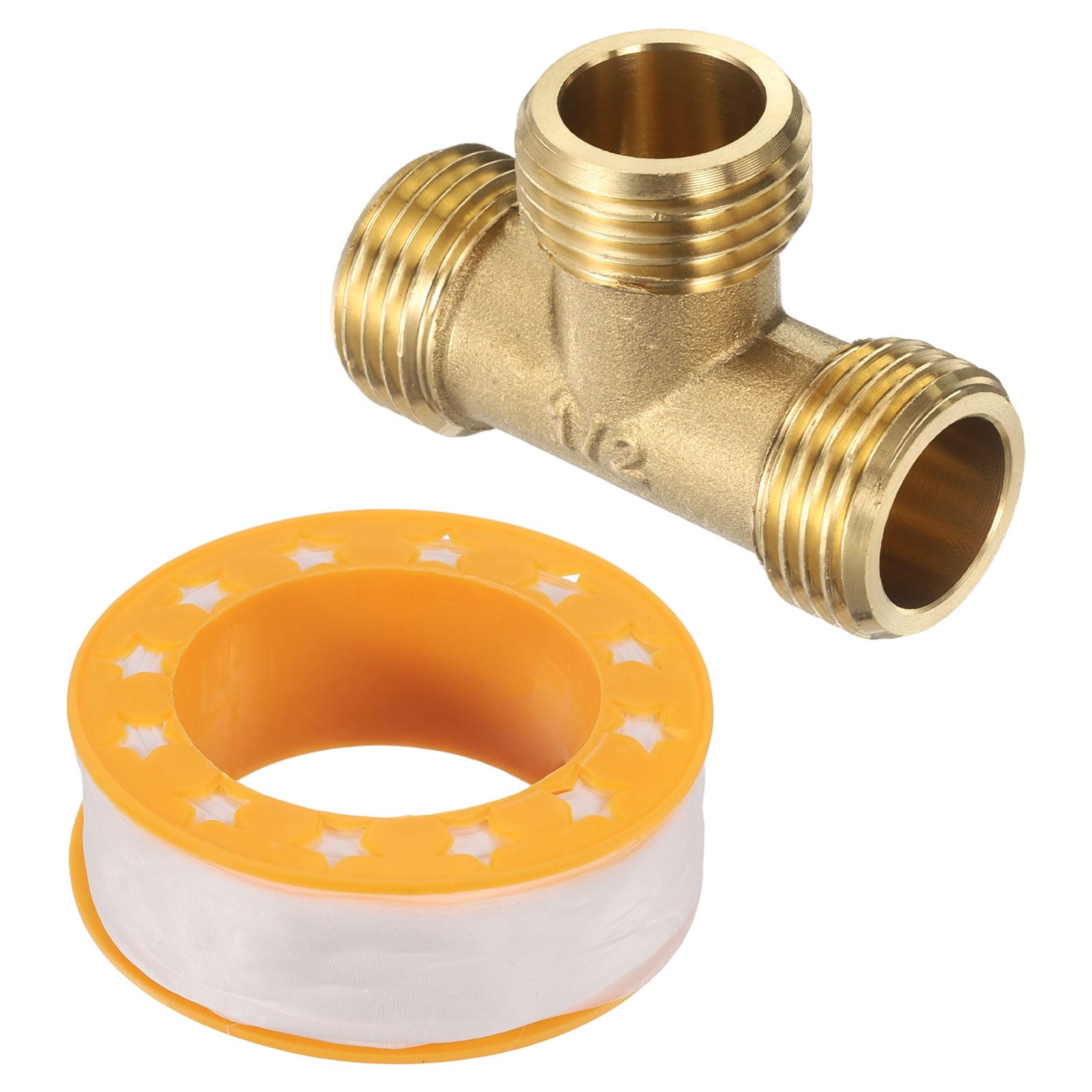 Raccord tuyau T G1/2" mâle en laiton 3 voies connecteur gaz
