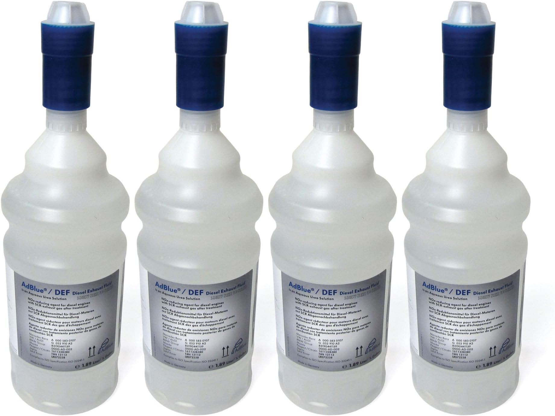AdBlue Diesel Exhaust Fluid DEF SCR LR072258, Original Equipment, 2 Gallons (4 Half-Gallon Bottles), Compatible with Land Rover Discovery 5, Range Rover Sport, Velar, And Evoque, Diesel Vehicles Only