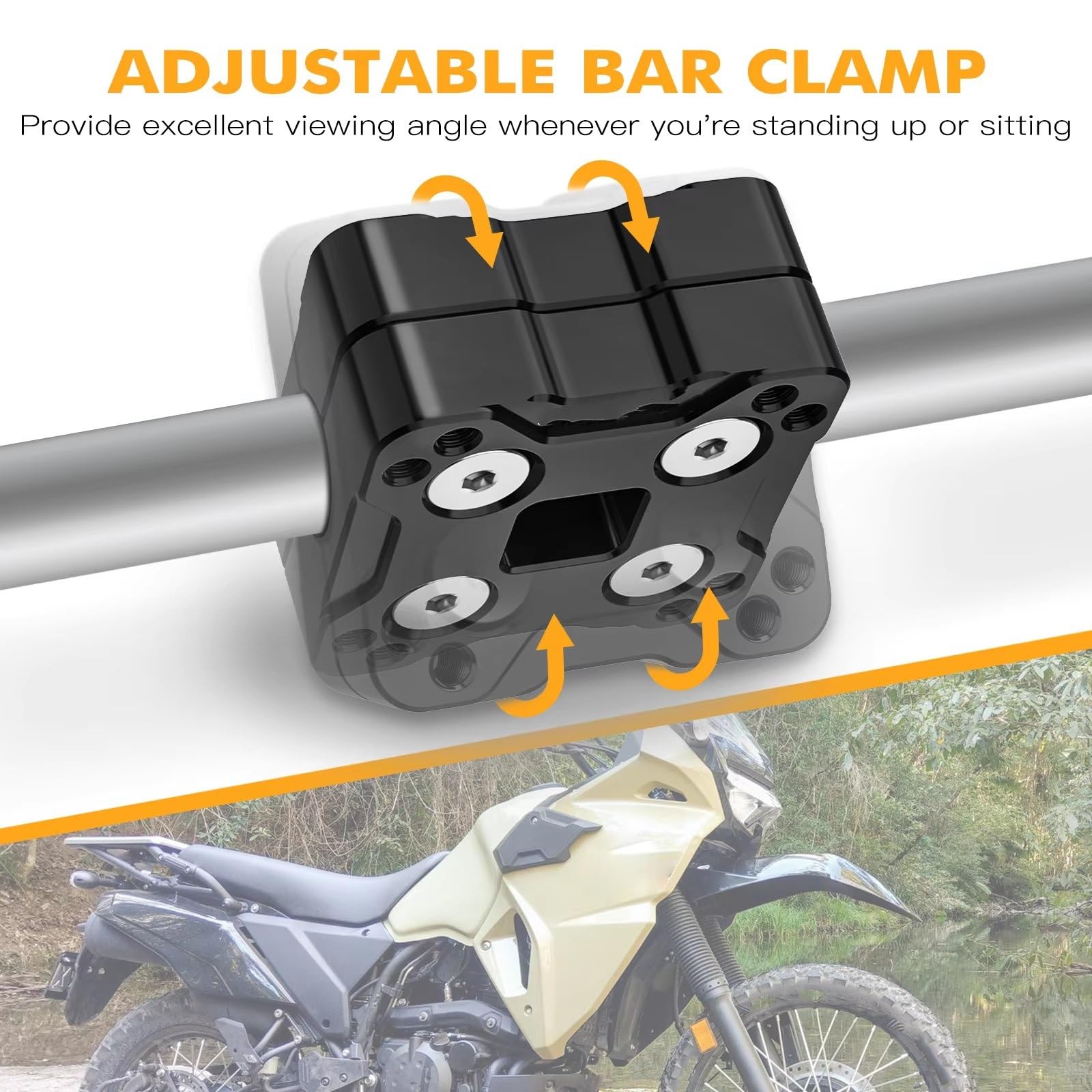 Motocyklowy wspornik nawigacji GPS do Kawasaki do KLR 650 dla KLR650 2022 2023 Motocykl 14 mm Bar Uchwyt mobilny GPS Navigator Uchwyt AMPS Uchwyt do nawigacji Motocykla
