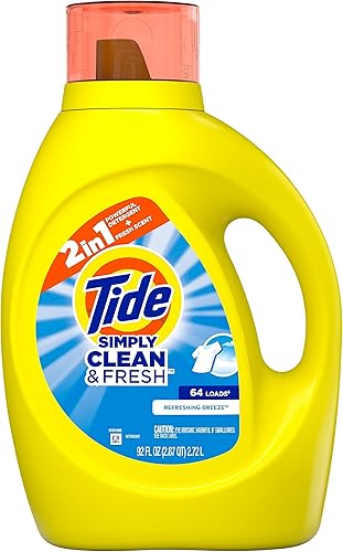 Miniatura 12 de Tide Simply Clean and Fresh Daybreak Fresh Scent - Detergente líquido para ropa, 25 onzas líquidas, 6 por caja.