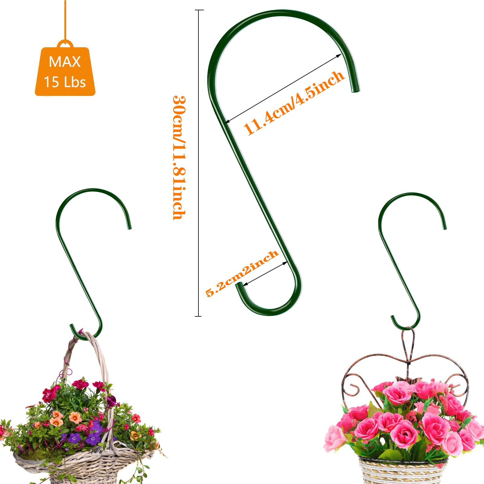 GETAJGHSD Metall Hängeketten 10 Stück - Für Pflanzen Und Deko 24,5cm