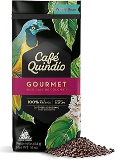 Cafe Quindio Gourmet - Medium Roast 100% Colombian Excelso Whole Bean Ar...