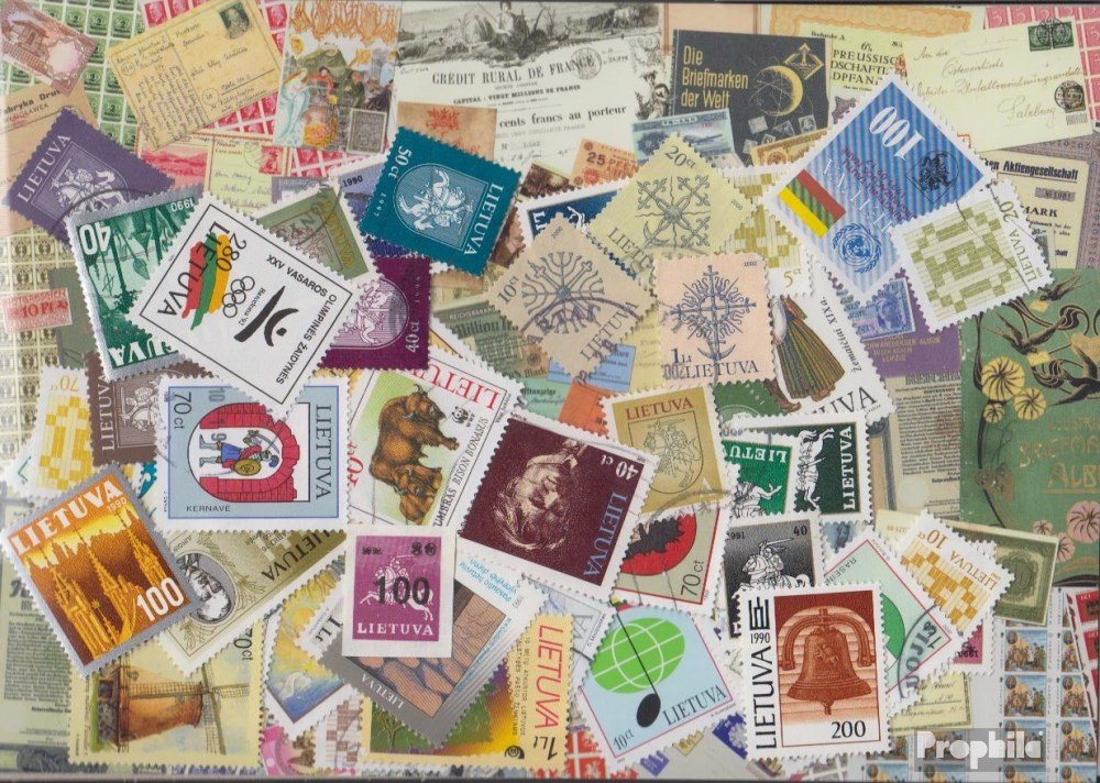 Lituania 300 diversi Francobolli ab 1990 (Francobolli per i collezionisti)
