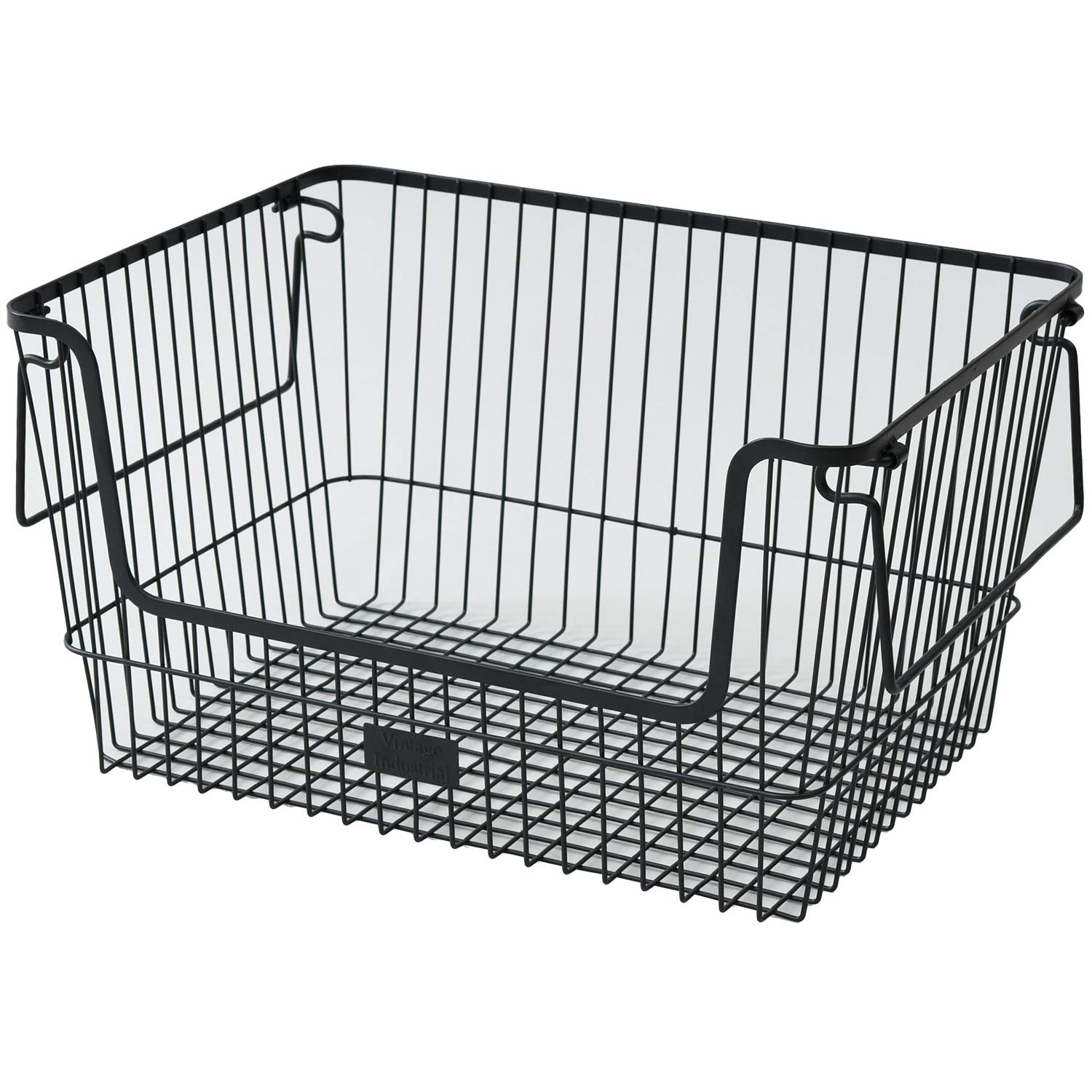 Amazon.co.jp: スタッキングワイヤーバスケット 大 HSWB-M(BK/VI