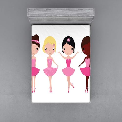 Miniatura 29 de Ambesonne - Sábana bajera ajustable multicolor, en colores y tres tamaños Azul y gris,Verde Militar Sage Green,Ámbar beige,Negro Grey White,Azul