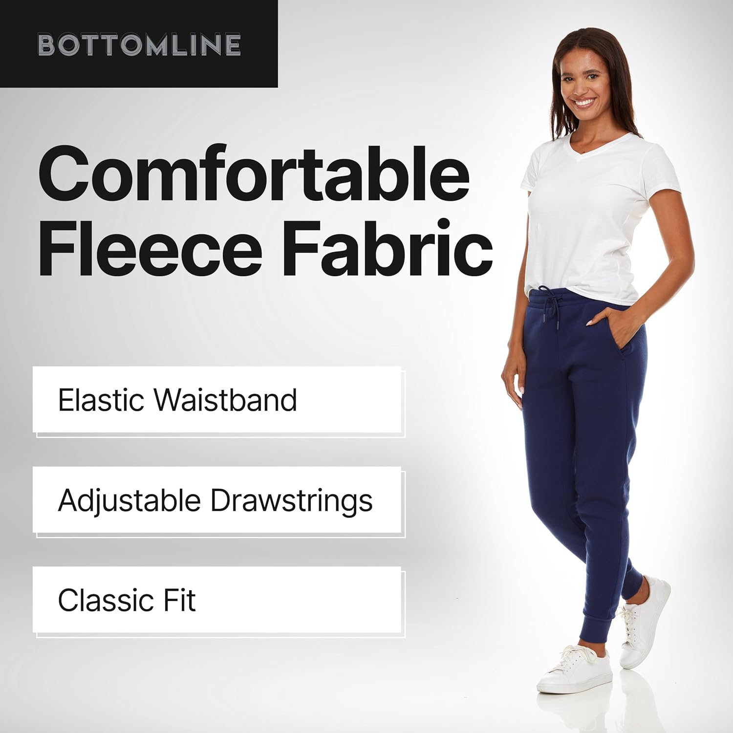 BottomLine 3 Pack Sweatpants Women, Comfortable Womens Sweatpants, Fleece Womens Joggers (Available in Plus) - Image 3