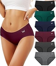 Benirap Unterhosen Damen, Unterwäsche Frauen Stretch Baumwolle Slip Damen Panties, Weich Atmungsaktiv Bequeme Hipster Unterwäsche Mehrpack