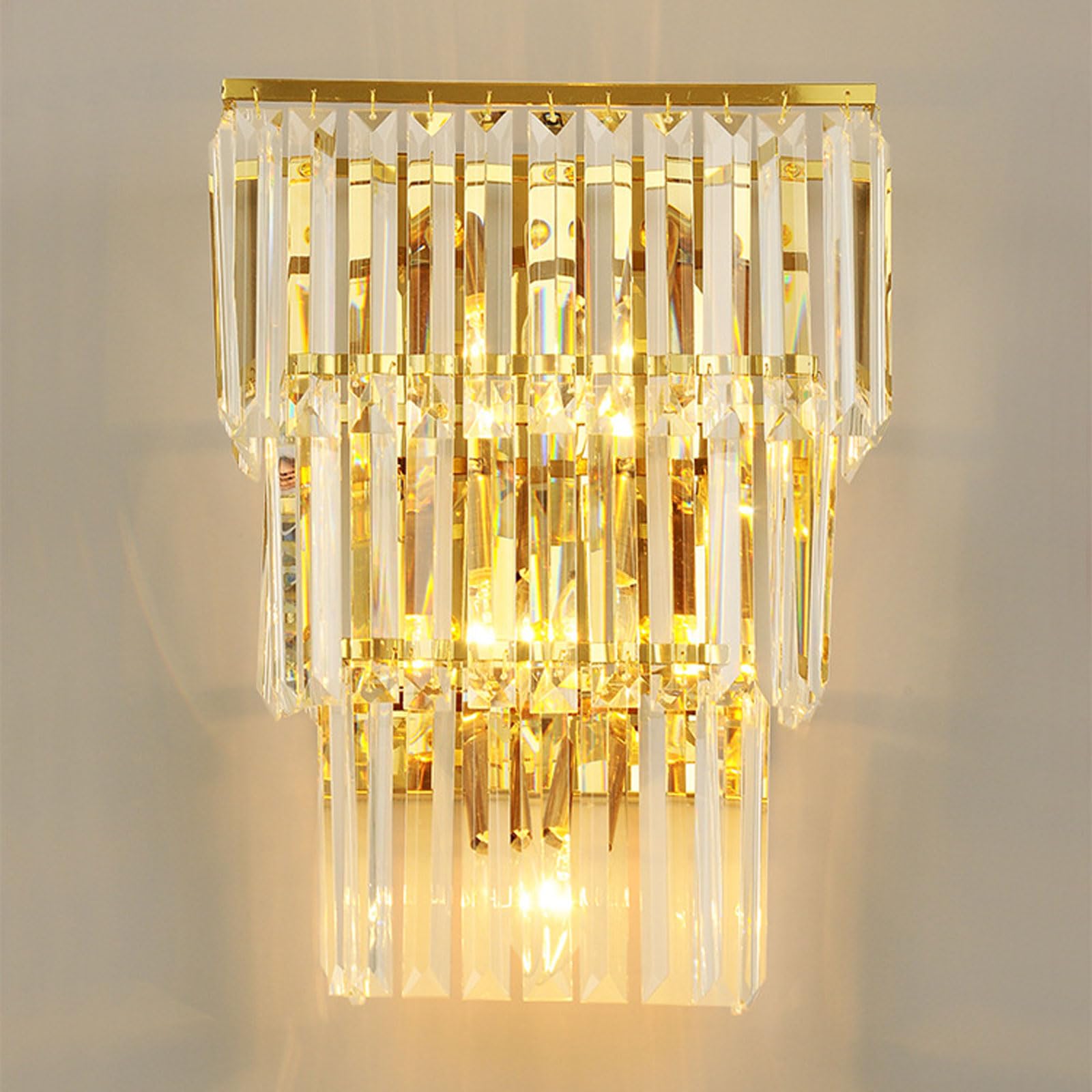 AWEITG Nordic Style Anti-Rust Metal Wall Lamp Glass Shade for Indoor and Outdoor Decoration(Single Light Fixture)