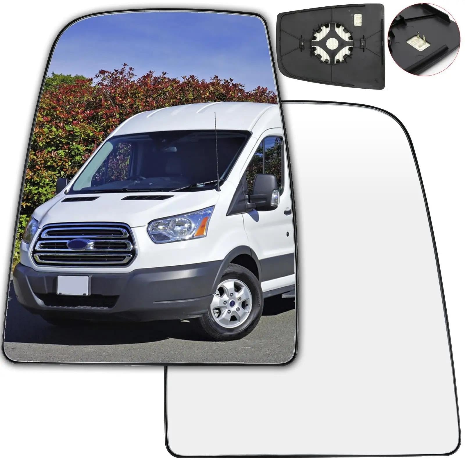 Vetro Specchietto Laterale Per Ford Transit MK8 2014-2020 - Ricambio Originale, Adesivo, Sinistro E Destro