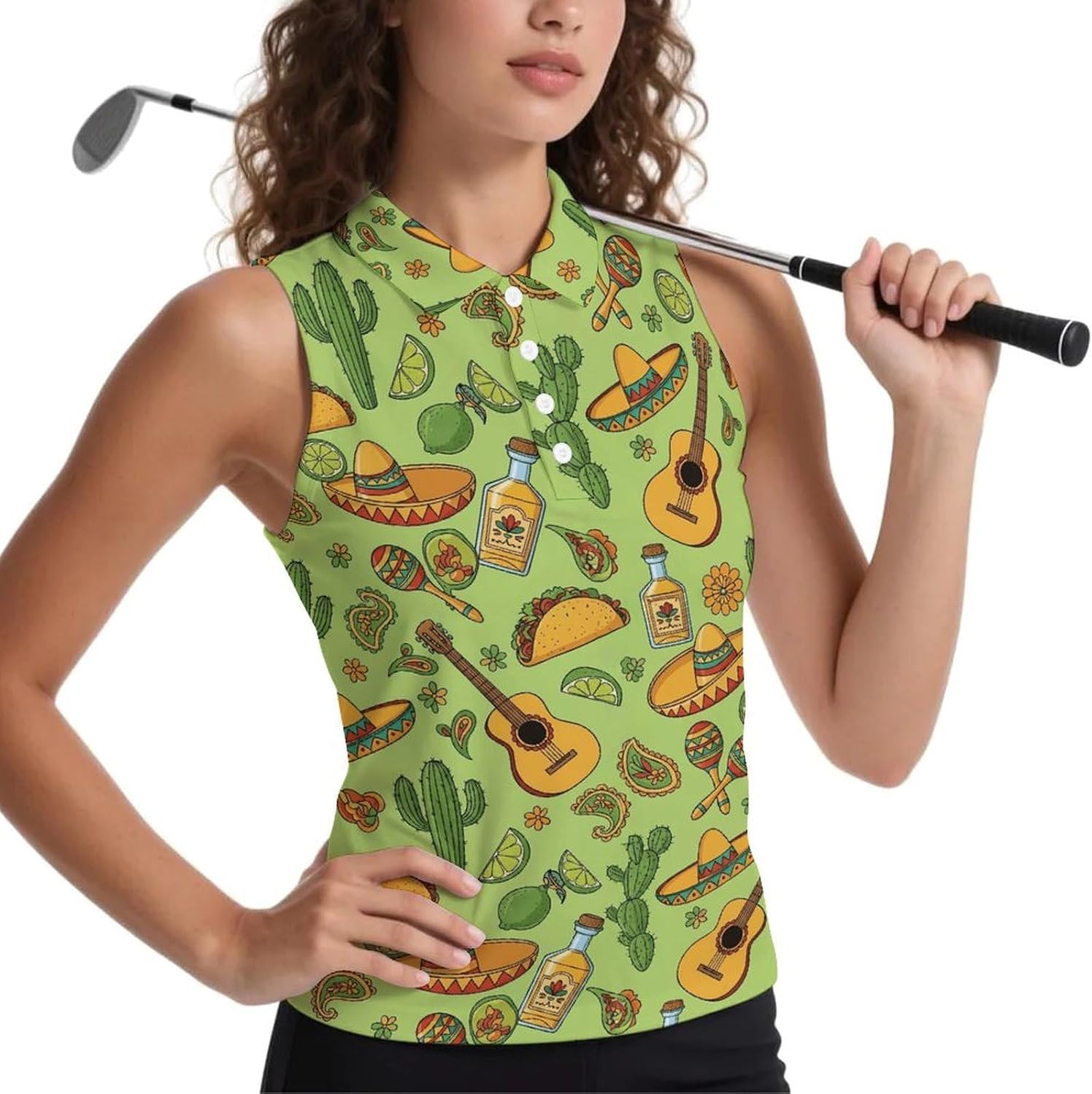 Golf Shirts for Women Polo Tank Top Sleeveless Summer Sports Athletic Workwear Quick Dry