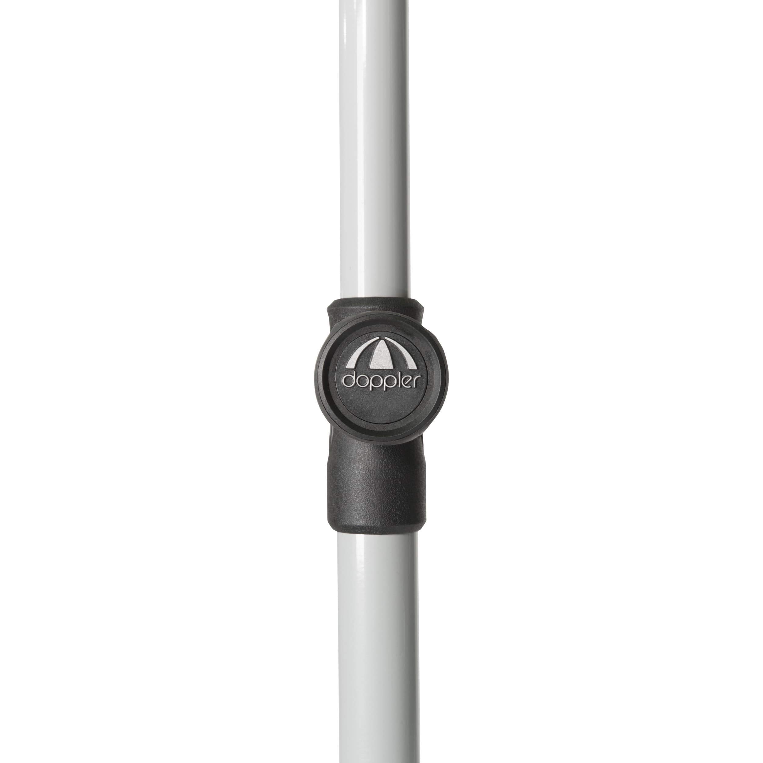 Doppler Ombrellone da giardino Active Auto Tilt 180x120 cm, quadrato – comodo sistema automatico scorrevole, regolabile in altezza, protezione UV SPF 50+, poliestere resistente alle intemperie