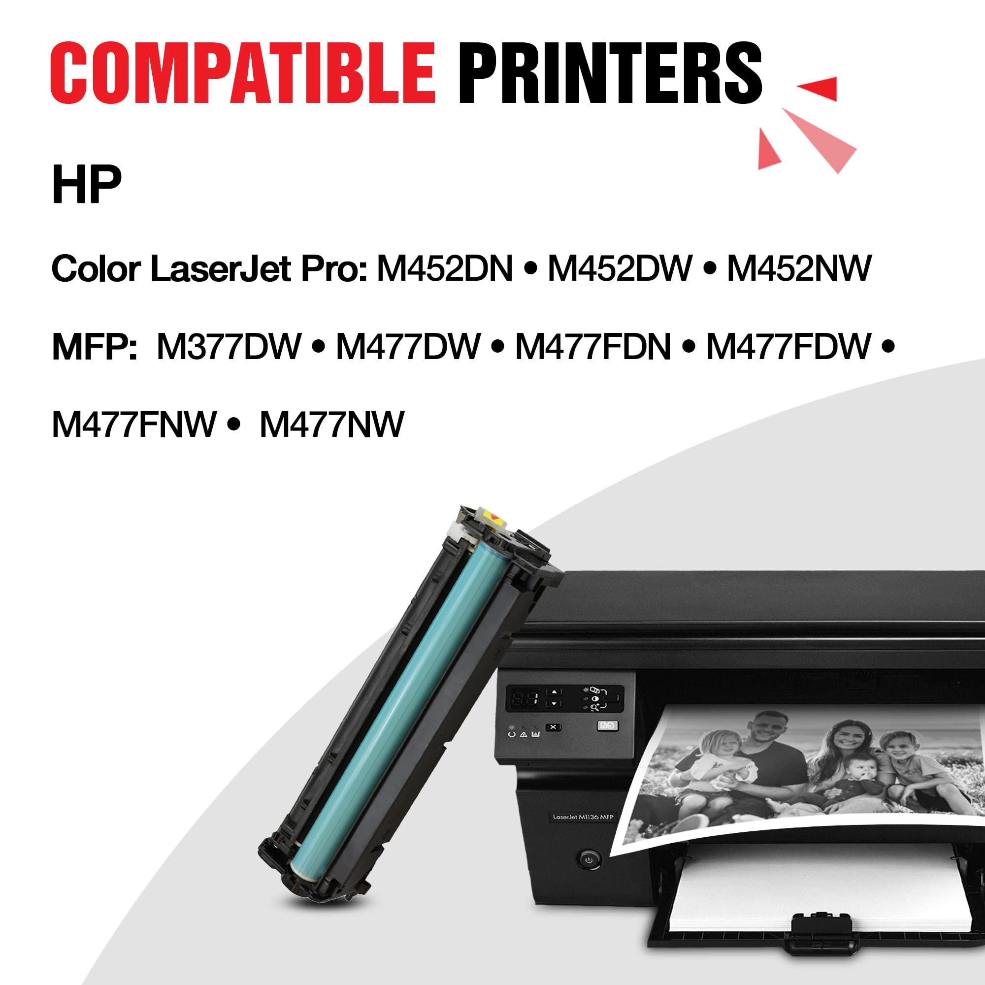 TONER EXPERTE Compatibile 410A 410X Nero Cartucce di Toner Sostituzione per CF410A CF410X per Color LaserJet Pro M452dn M452nw MFP M377dw M477fdn M477fdw M477fnw Stampanti 2-Pack