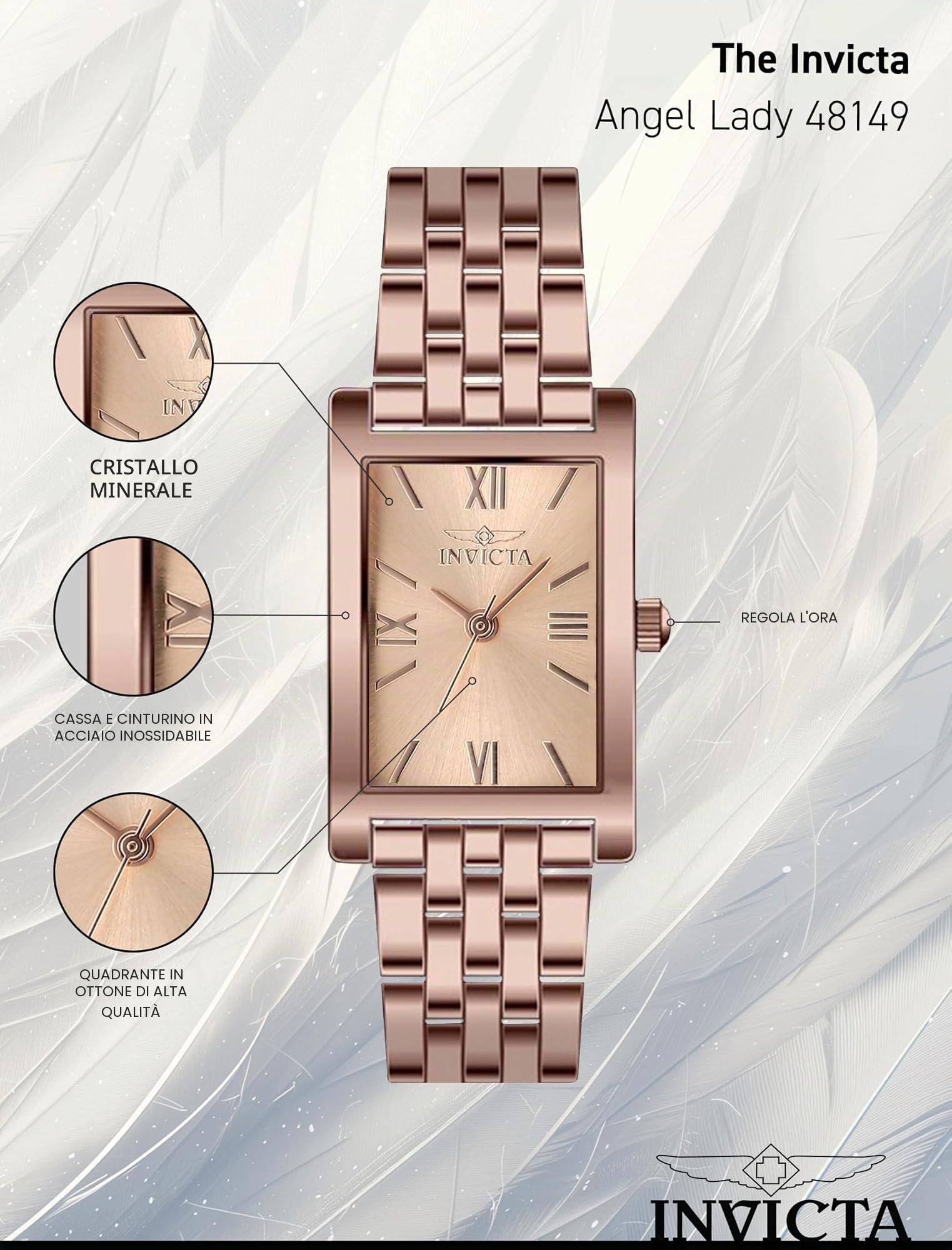 Invicta Angel Orologio da Donna in acciaio inossidabile con movimento Quarzo - 19mm