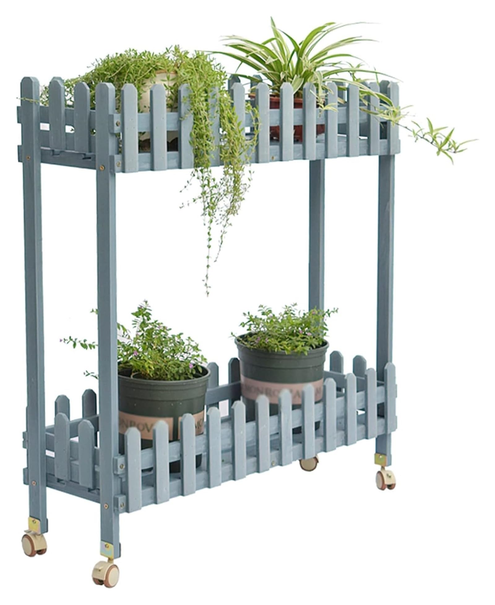 Rangement inférieur pour plantes support à deux niveaux de 80 cm