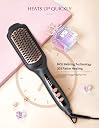 LANDOT Hair Straightening Brush Negative Ion Ceramic Straightener Brush with Adjustable Temp for All Hair Types - Electric Heated Hot Hair Brush for Smooth Frizz-Free Hair gallery image
