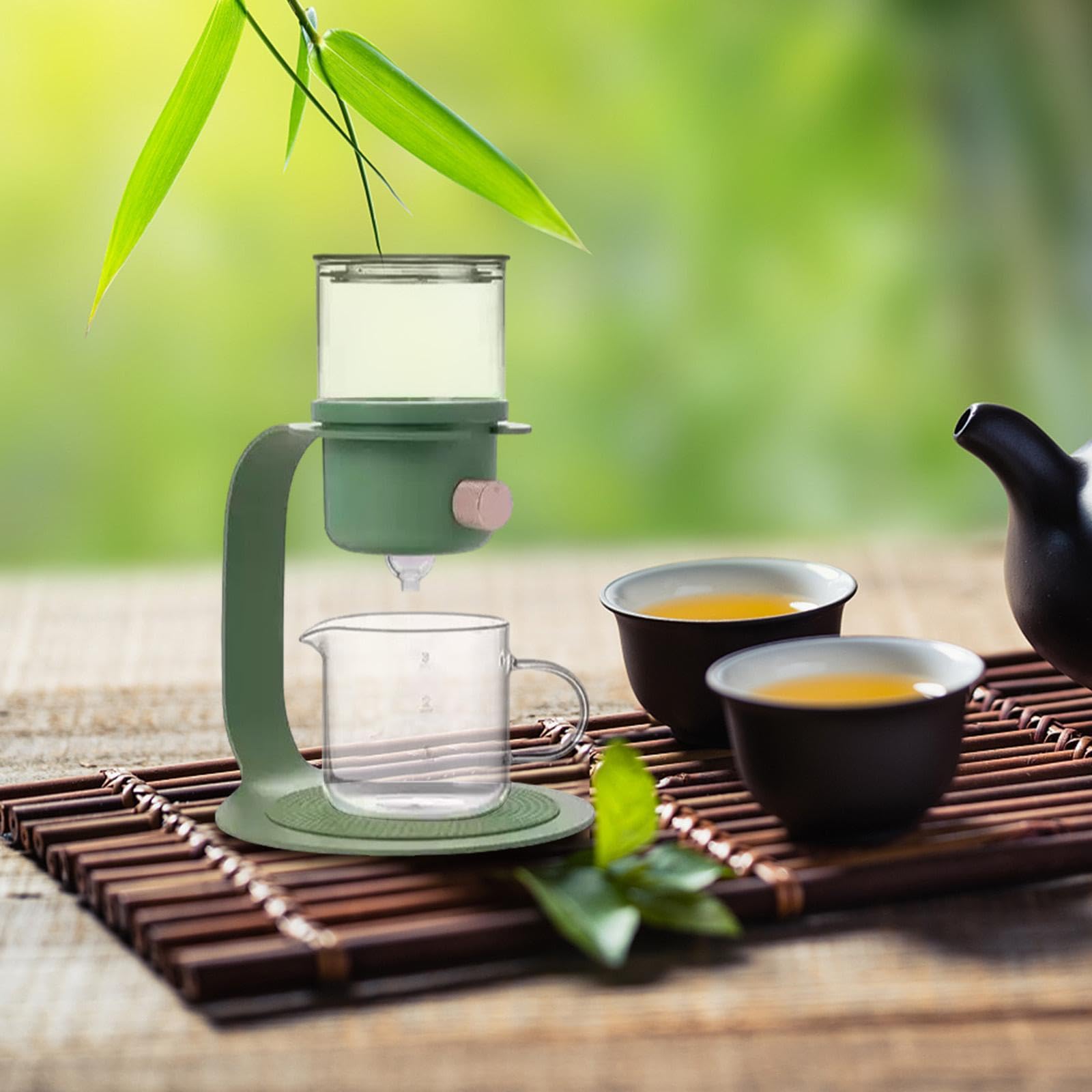 Semi Automatic Glass Teapot Coffee Pot Drinkware Large Capacity Kung Fu Teapot Tea Infuser Pot for Kitchen Camping Tea House